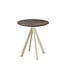 Feros Terrastafel Infinity | Riverwashed Wood tafelblad | Beige frame | Rond | Ø70cm