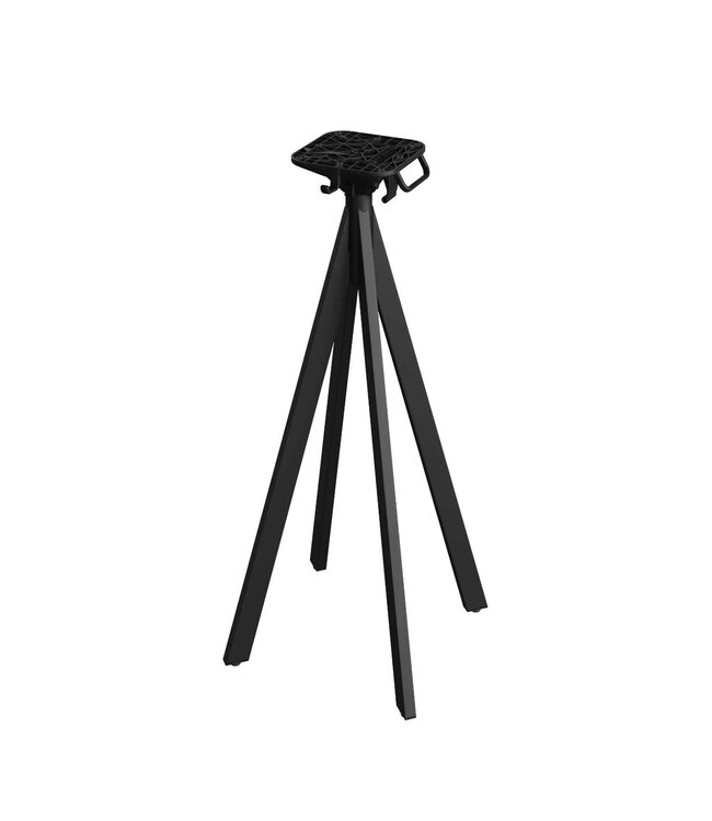 Bartafel Infinity | Zwart tafelblad | Zwart frame | Rond | Ø70cm