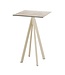 Feros Bartafel Infinity | Moonstone tafelblad | Beige frame | Vierkant | 70x70cm