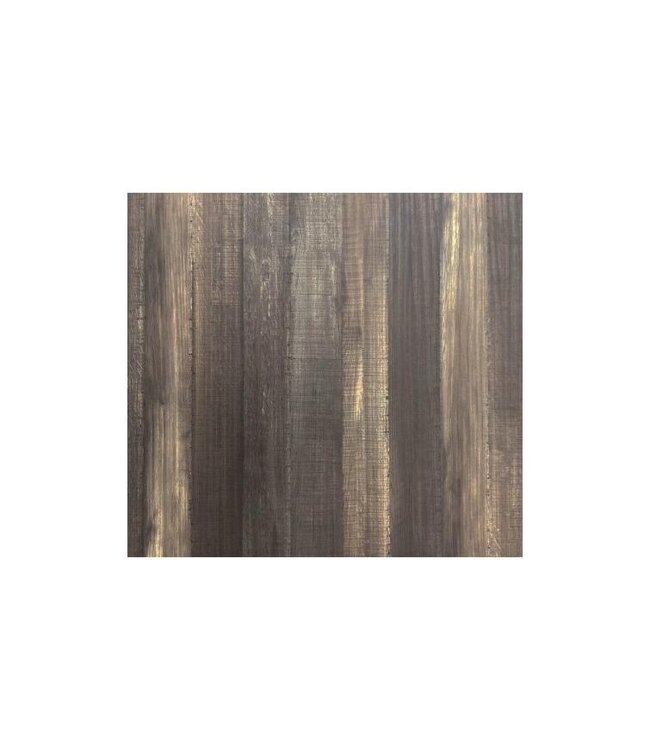 Bartafel Infinity | Tropical Wood tafelblad | Beige frame | Vierkant | 70x70cm