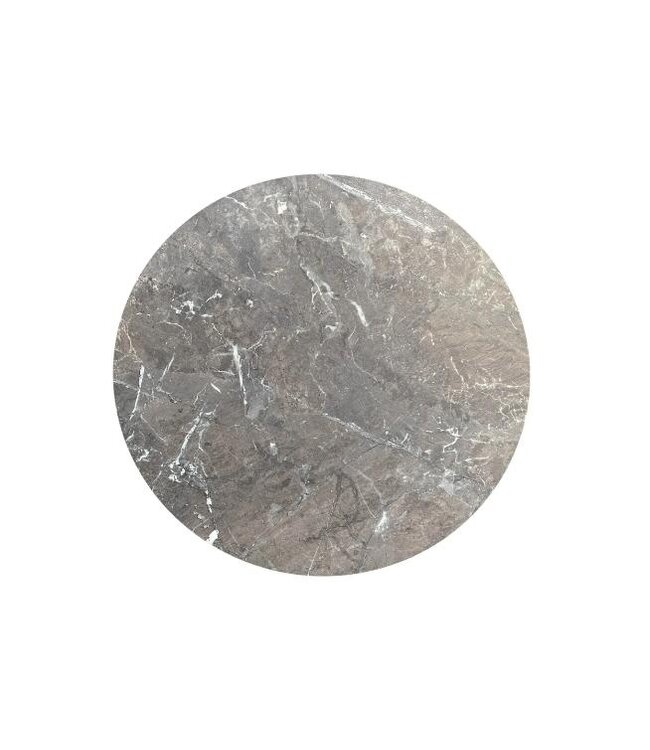 Bartafel Infinity | Galaxy Marble tafelblad | Beige frame | Rond | Ø70cm