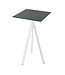 Feros Bartafel Infinity Tripod | Zwart HPL Tafelblad | Wit | Vierkant | 70x70cm