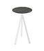 Feros Bartafel Infinity Tripod | Galaxy Marble tafelblad | Wit | Rond | Ø70cm
