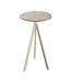 Bartafel Infinity Tripod | Moonstone tafelblad | Beige | Rond | Ø70cm