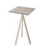 Bartafel Infinity Tripod | Moonstone tafelblad | Beige | Vierkant | 70x70cm