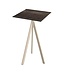 Bartafel Infinity Tripod | Riverwashed Wood tafelblad | Beige | Vierkant | 70x70cm