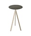 Feros Bartafel Infinity Tripod | Midnight Marble tafelblad | Beige | Rond | Ø70cm