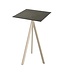Feros Bartafel Infinity Tripod | Midnight Marble tafelblad | Beige | Vierkant | 70x70cm