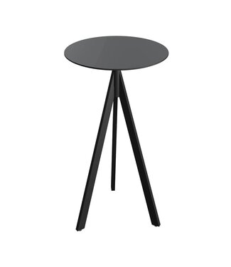 Feros Bartafel Infinity Tripod | Zwart | HPL Tafelblad | Rond | Ø70cm