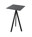 Bartafel Infinity Tripod | Zwart HPL Tafelblad | Vierkant | 70x70cm
