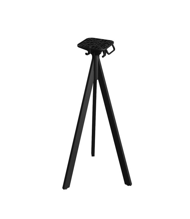 Bartafel Infinity Tripod | Zwart HPL Tafelblad | Vierkant | 70x70cm