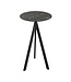 Bartafel Infinity Tripod | Galaxy Marble tafelblad | Zwart | Rond | Ø70cm