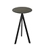 Feros Bartafel Infinity Tripod | Midnight Marble tafelblad | Zwart | Rond | Ø70cm