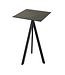 Bartafel Infinity Tripod | Midnight Marble tafelblad | Zwart | Vierkant | 70x70cm
