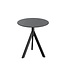 Terrastafel Infinity Tripod | Zwart | HPL Tafelblad Rond | Ø70cm