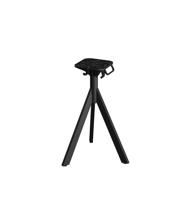 Terrastafel Infinity Tripod | Moonstone tafelblad | Zwart | Rond | Ø70cm