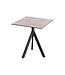 Terrastafel Infinity Tripod | Moonstone tafelblad | Zwart | Vierkant | 70x70cm