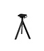 Terrastafel Infinity Tripod | Midnight Marble tafelblad | Zwart | Rond | Ø70cm