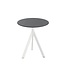 Feros Terrastafel Infinity Tripod | Zwart HPL Tafelblad | Wit | Rond | Ø70cm