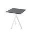 Feros Terrastafel Infinity Tripod | Zwart HPL Tafelblad | Wit | Vierkant | 70x70cm
