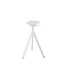 Terrastafel Infinity Tripod | Tropical Wood tafelblad | Wit | Rond | Ø70cm