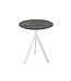 Terrastafel Infinity Tripod | Galaxy Marble tafelblad | Wit | Rond | Ø70cm