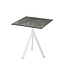 Feros Terrastafel Infinity Tripod | Galaxy Marble tafelblad | Wit | Vierkant | 70x70cm