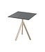 Terrastafel Infinity Tripod | Beige | HPL Tafelblad Vierkant | 70x70cm