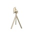 Terrastafel Infinity Tripod | Tropical Wood tafelblad | Beige | Rond | Ø70cm