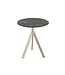 Terrastafel Infinity Tripod | Galaxy Marble tafelblad | Beige | Rond | Ø70cm