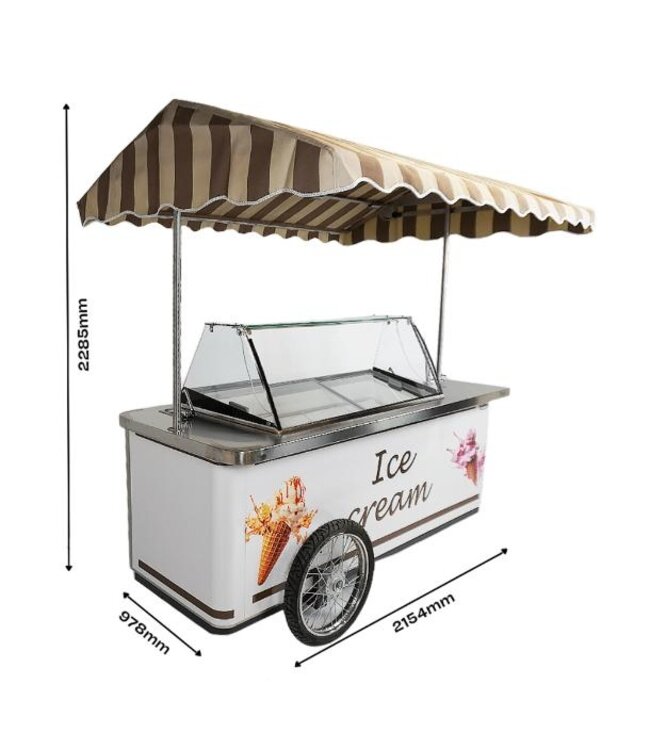 IJskar Rhodos | 9x 5 Liter | Incl. kraan & spoelbak | Gekoelde opslag