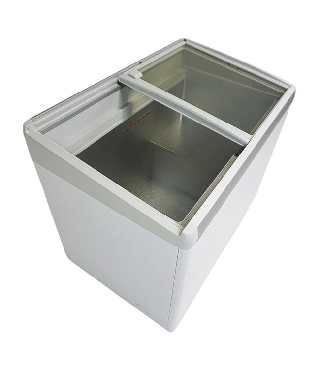 Vrieskist Lotte-336 | 336L inhoud | -25 tot 0 graden | Glazen schuifdeksel