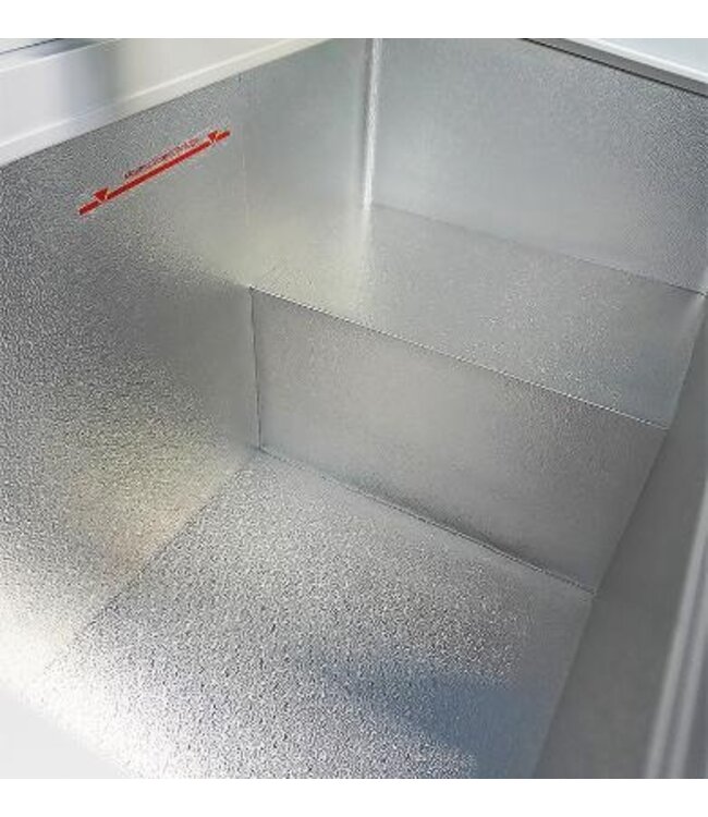 Vrieskist Lotte-396 | 396L inhoud | -25 tot 0 graden | Glazen schuifdeksel