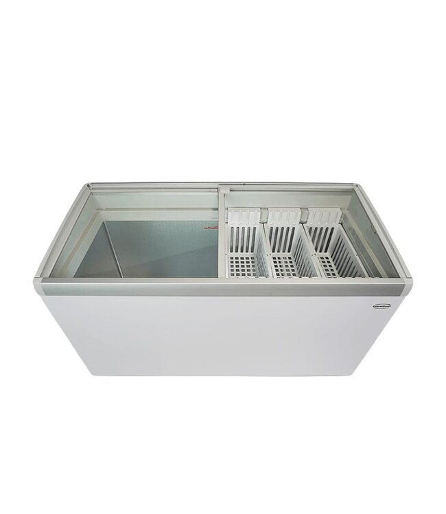 Vrieskist Lotte-456 | 456L inhoud | -25 tot 0 graden | Glazen schuifdeksel