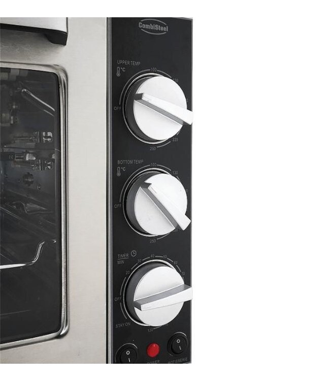 Heteluchtoven met rotisserie functie | 4 Niveaus | Elektrisch | 2,7kW | 230 Volt