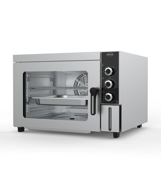 Heteluchtoven met stoomfunctie | 4x 1/2GN | Elektrisch | 2,5kW | 230 Volt