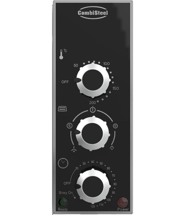 Heteluchtoven met stoomfunctie | 4x 1/2GN | Elektrisch | 2,5kW | 230 Volt