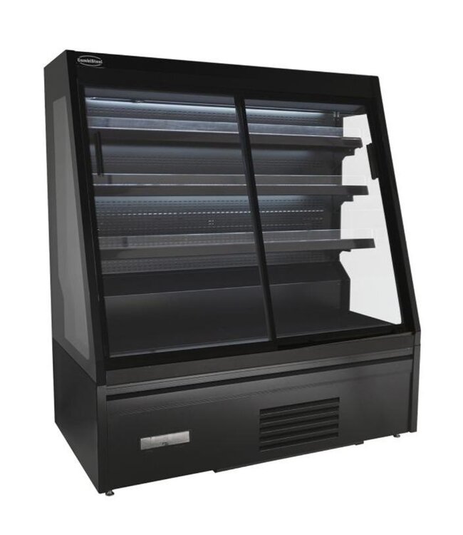 Wandkoeling Maikel 1.3 | 310L | 2 Schuifdeuren | Zwart | 131cm breed