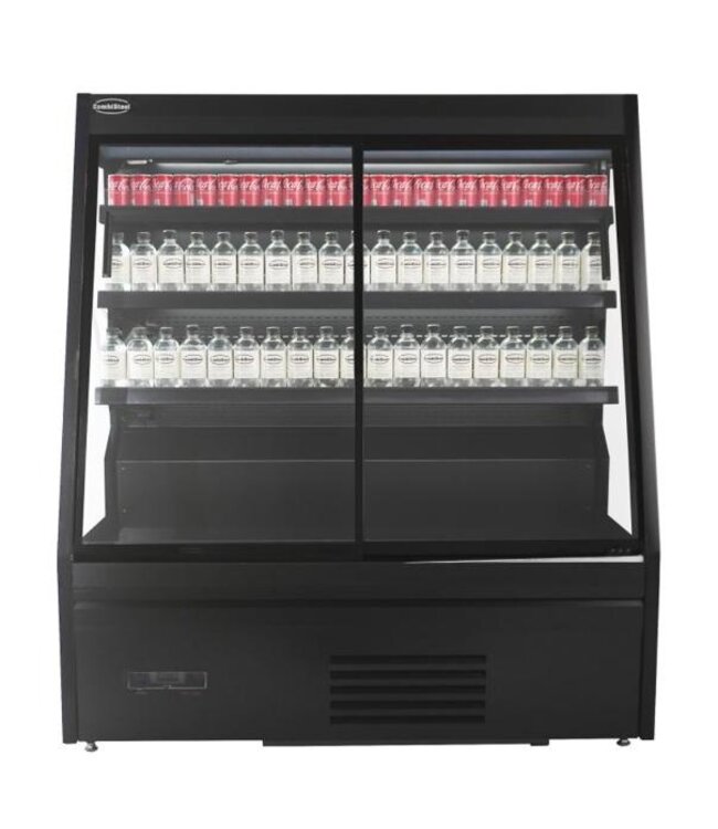 Wandkoeling Maikel 1.3 | 310L | 2 Schuifdeuren | Zwart | 131cm breed