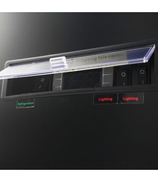 Wandkoeling Maikel 1.3 | 310L | 2 Schuifdeuren | Zwart | 131cm breed