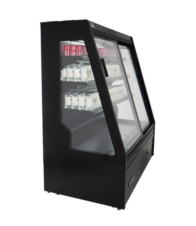 Wandkoeling Maikel 1.3 | 310L | 2 Schuifdeuren | Zwart | 131cm breed