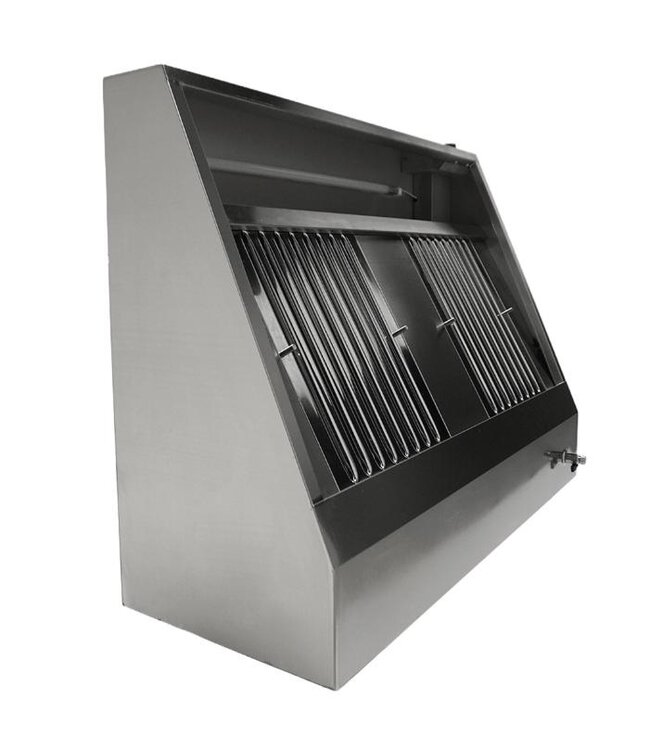 RVS Afzuigkap met motor | Wandkap | Schuin | 2000m³/uur | 120cm breed