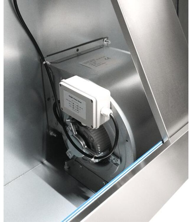 RVS Afzuigkap met motor | Wandkap | Schuin | 2000m³/uur | 120cm breed