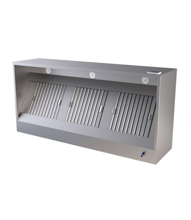 RVS Afzuigkap met motor | Wandkap | Doosmodel | 500m³/uur | 100cm breed