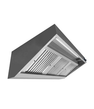 Combisteel RVS Afzuigkap met motor | Wandkap | Schuin | 2000m³/uur | 160cm breed