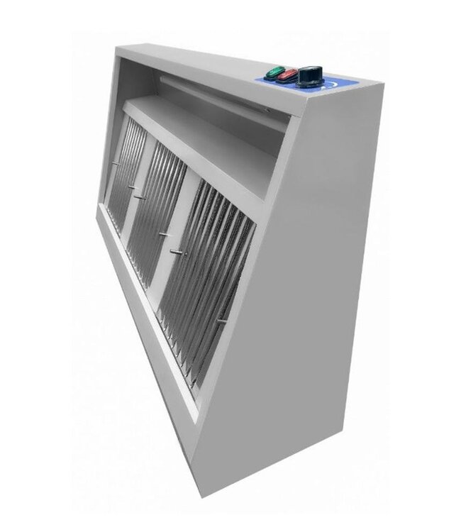 RVS Afzuigkap met motor | Wandkap | Schuin | 2000m³/uur | 160cm breed