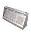 RVS Afzuigkap zonder motor | Wandkap | Schuin | Inclusief filter, aftap en verlichting | 120cm breed | 110cm diep