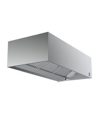 Combisteel RVS Afzuigkap zonder motor | Wandkap | Doosmodel | Inclusief filters, aftap en verlichting | 160cm breed