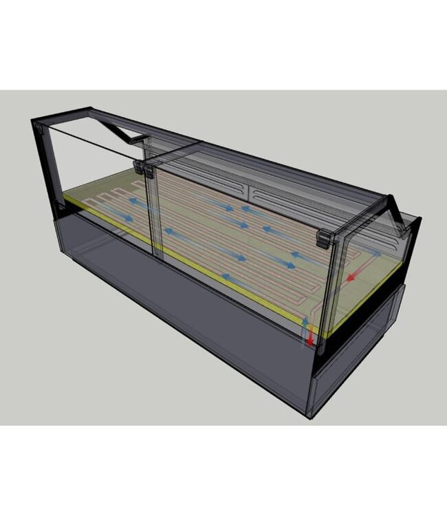 Koeltoonbank Rick 2.0 | Plaatkoeling | Zwart | (H)120x(B)194,5x(D)107cm