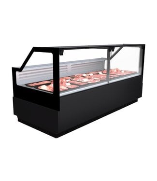 Combisteel Koeltoonbank Rick 2.5 | Plaatkoeling | Zwart | (H)120x(B)257x(D)107cm